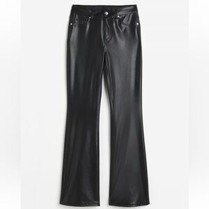 flared vegan leather pants / jeans